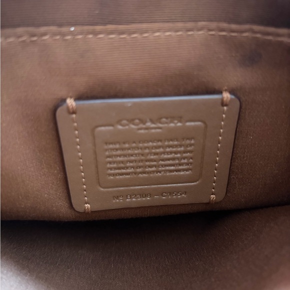 Coach Khaki/Tan Signature Crossbody Bag with Gold Hardware - Picture 3 of 3
